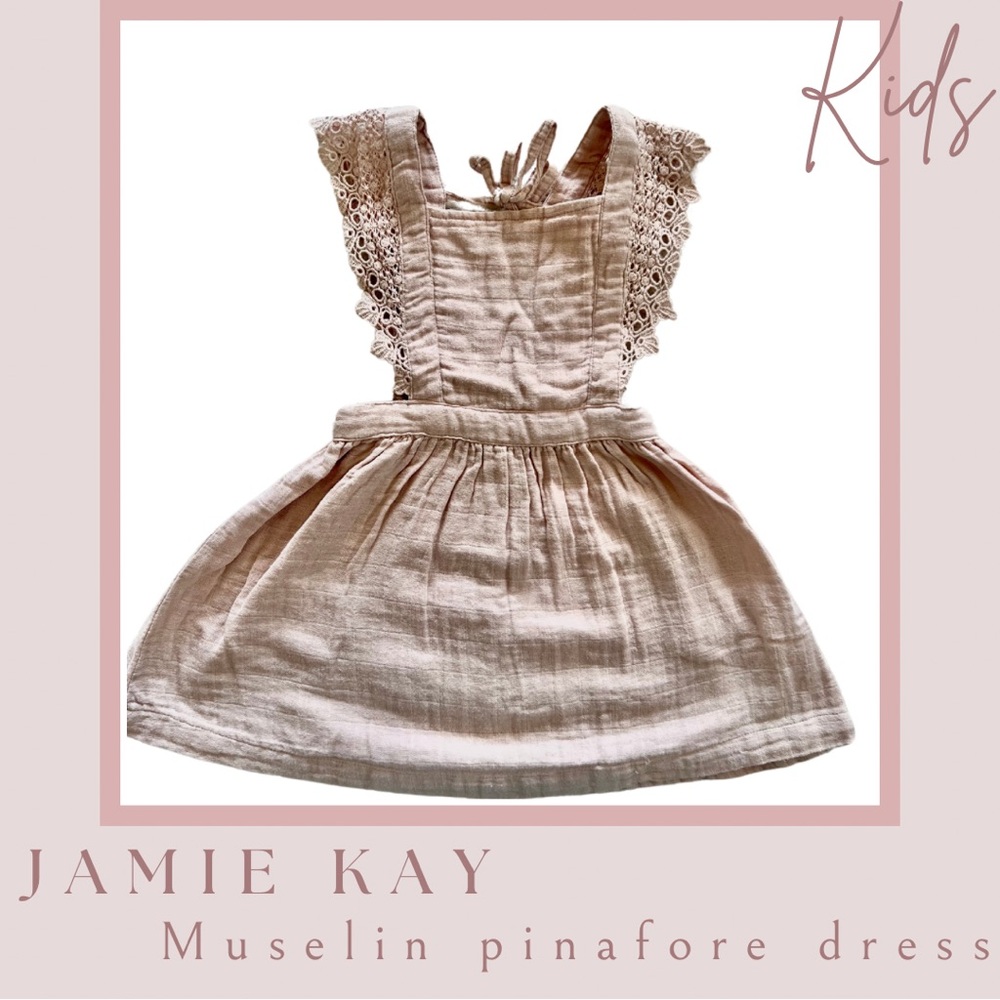 Jamie Kay Blush Muslin Pinafore Dress